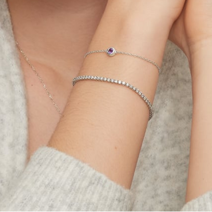 3CTW 6.5 inch Certified Lab Grown Diamond Simple Tennis Bracelet