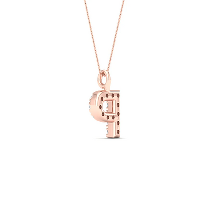 0.065 CTW Lab Grown Diamond P Letter Pendant