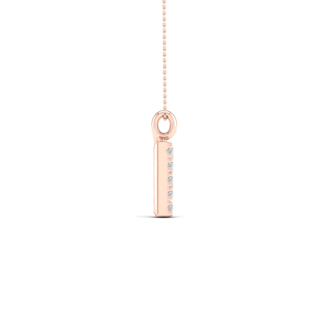 0.065 CTW Lab Grown Diamond P Letter Pendant