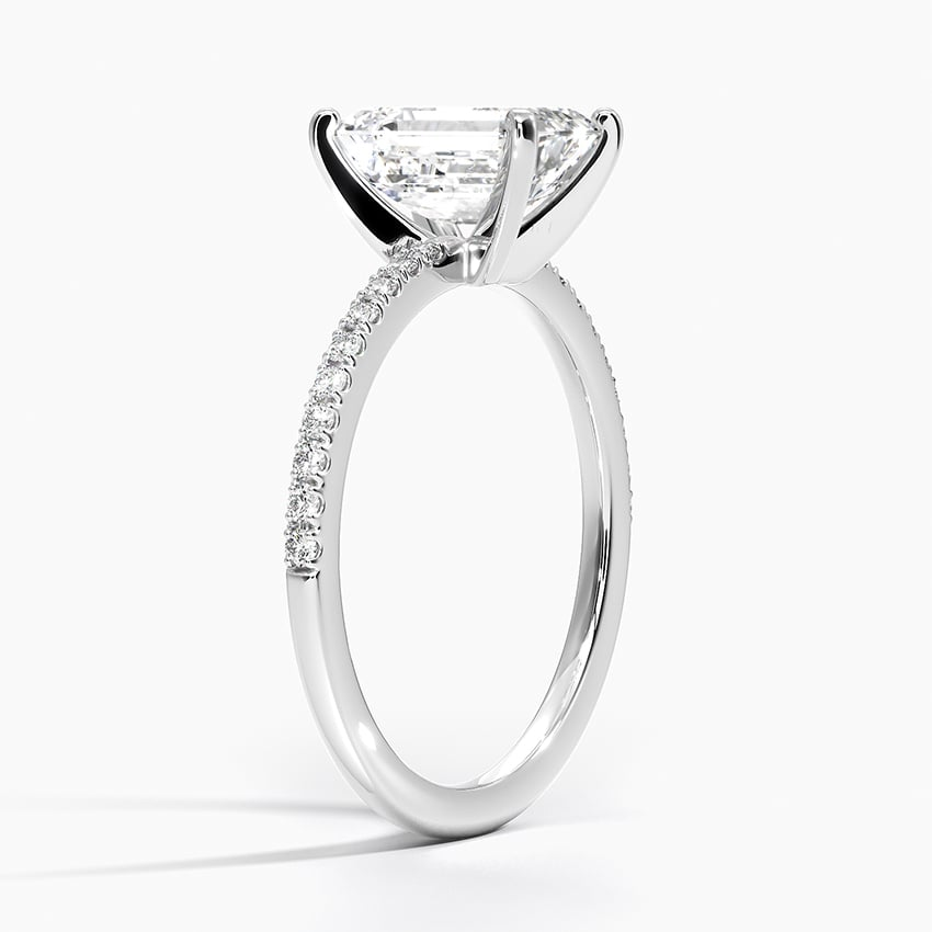 1 1/2 Emerald Lab Grown Diamond Gold Engagement Ring