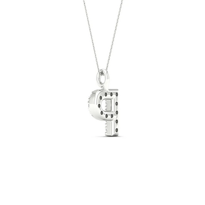 0.065 CTW Lab Grown Diamond P Letter Pendant