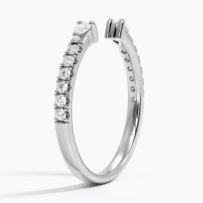 0.26 CTW Open Shank 18k Solid Gold Lab Grown Diamond Stacking Ring