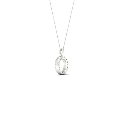 0.065CTW Lab Grown Diamond O Letter Pendant