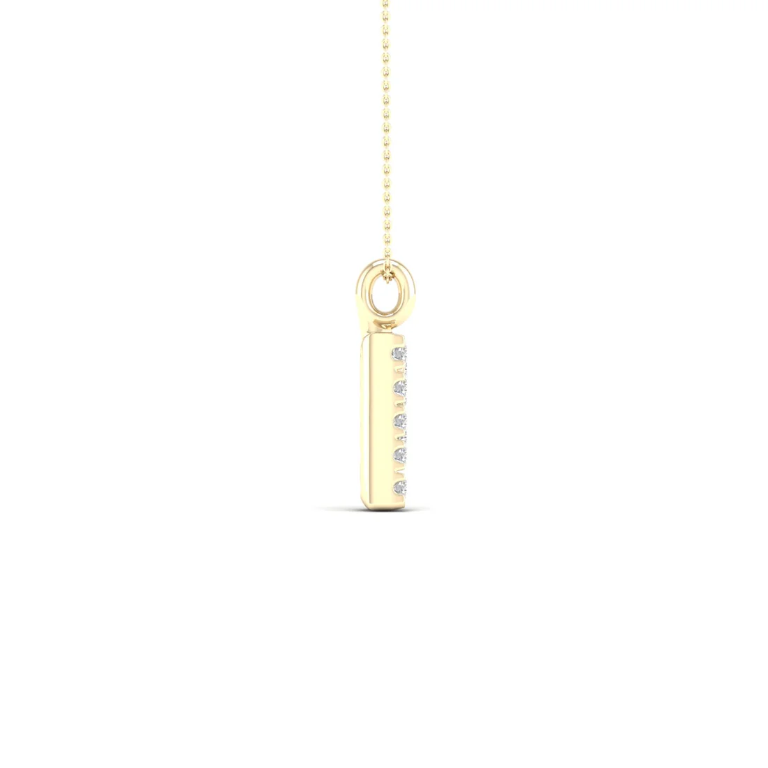 0.065 CTW Lab Grown Diamond P Letter Pendant