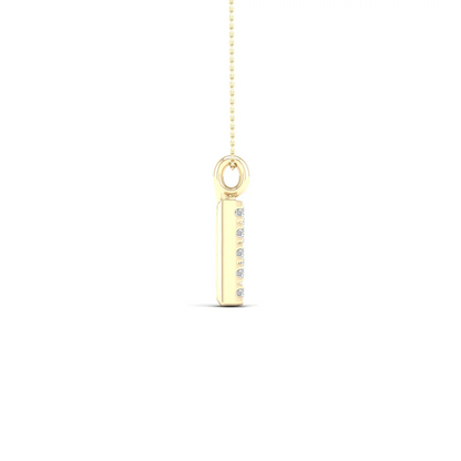0.065 CTW Lab Grown Diamond P Letter Pendant