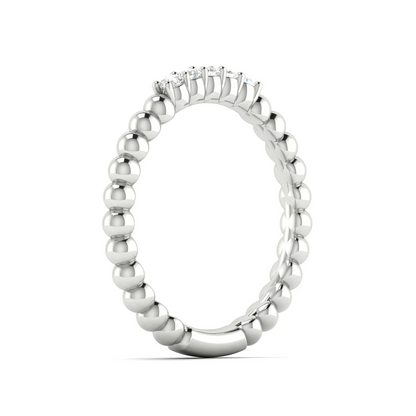 0.10Ctw Five Stone Bubble Stackable Wedding Band