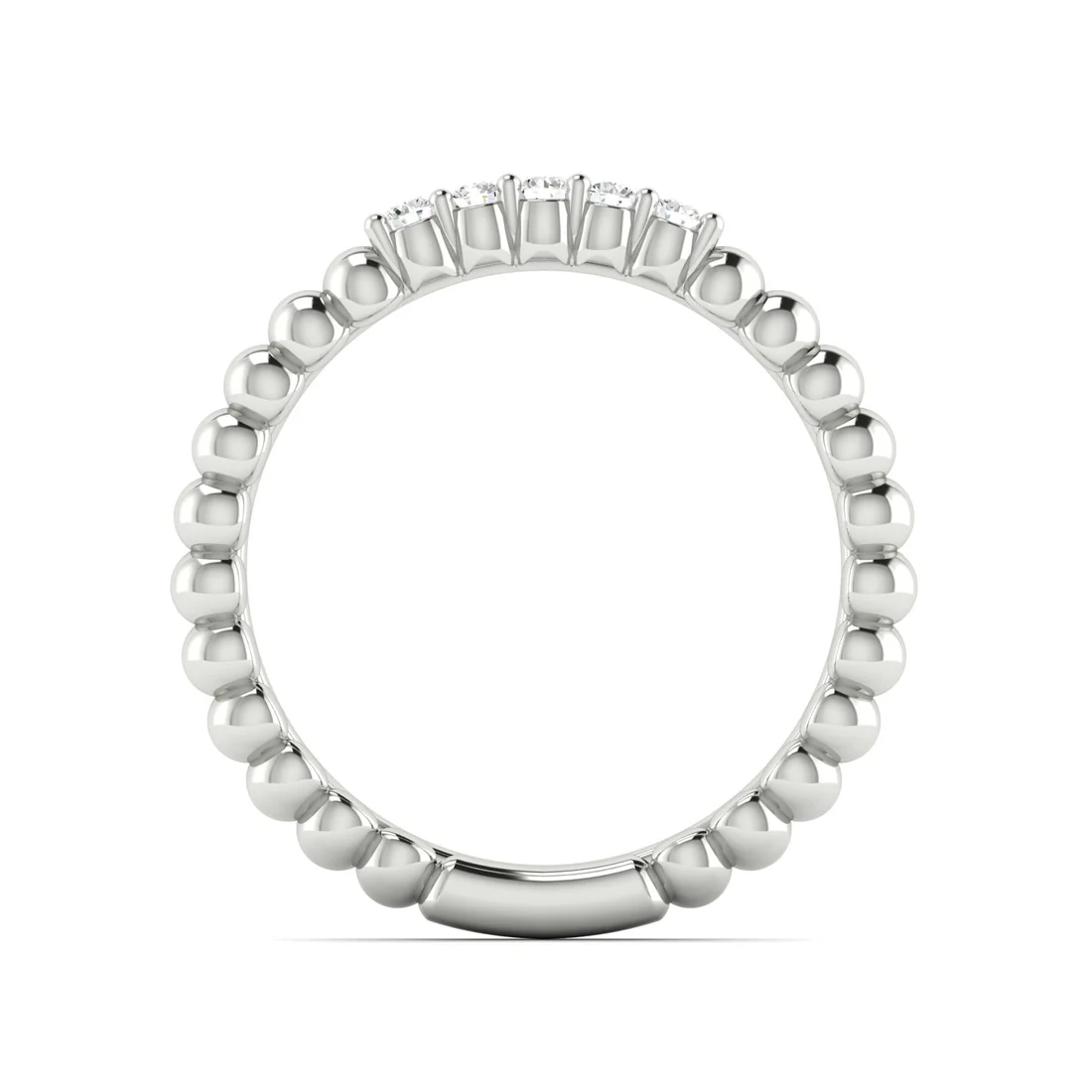 0.10Ctw Five Stone Bubble Stackable Wedding Band