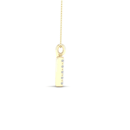 0.05 CTW Lab Grown Diamond R Letter Pendant