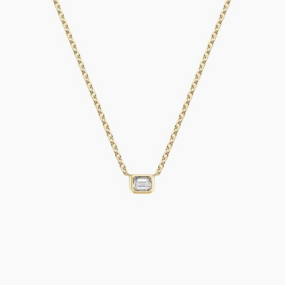 Lab Grown Diamond Emerald Cut Custom Pendant