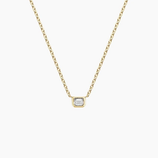 Lab Grown Diamond Emerald Cut Custom Pendant