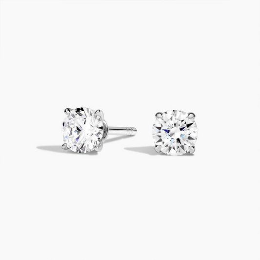 1 CTW Claw Prong Diamond Stud Earrings