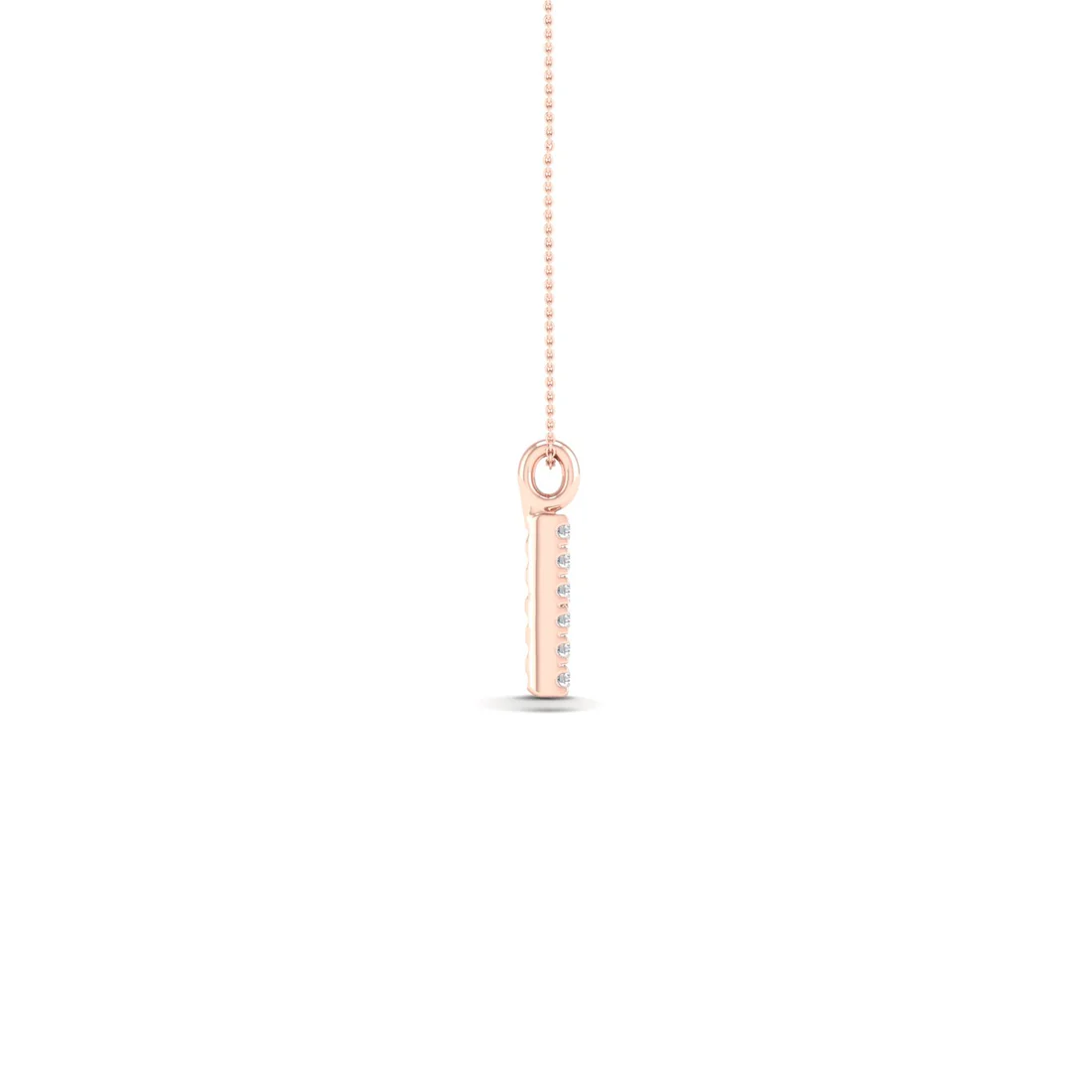 0.065CTW Lab Grown Diamond H Letter Pendant