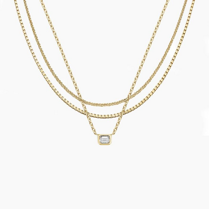 Lab Grown Diamond Emerald Cut Custom Pendant