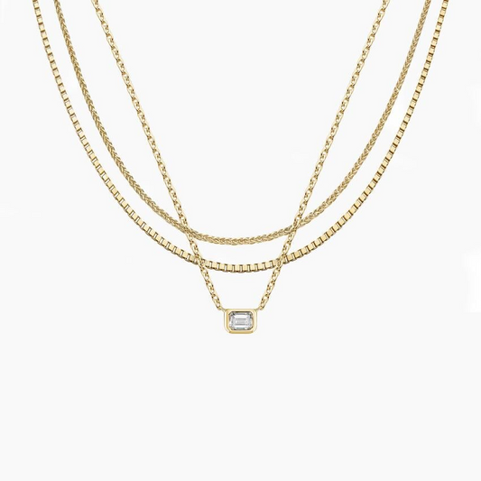 Lab Grown Diamond Emerald Cut Custom Pendant
