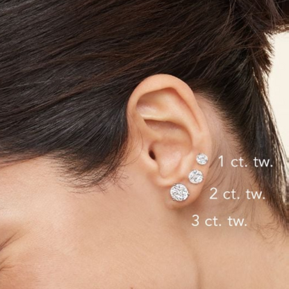1 CTW Claw Prong Diamond Stud Earrings