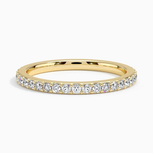 14k White Gold Lab Grown Diamond Stacking Matching Bands Fine Jewelry