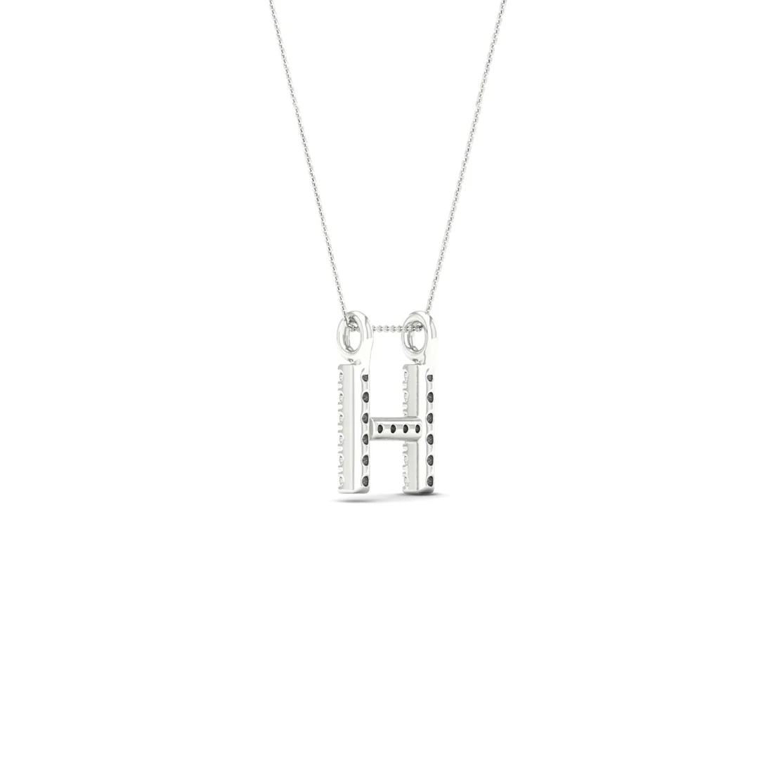 0.065CTW Lab Grown Diamond H Letter Pendant