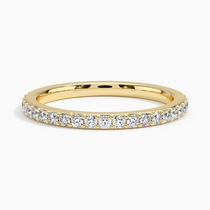 14k White Gold Lab Grown Diamond Stacking Matching Bands Fine Jewelry