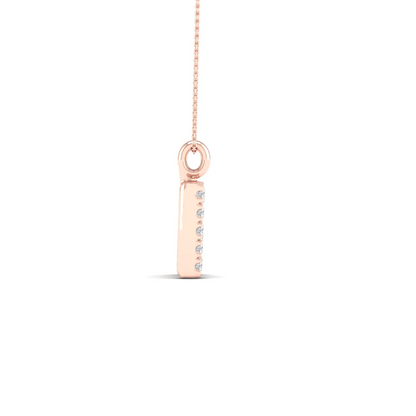 0.05 CTW Lab Grown Diamond R Letter Pendant