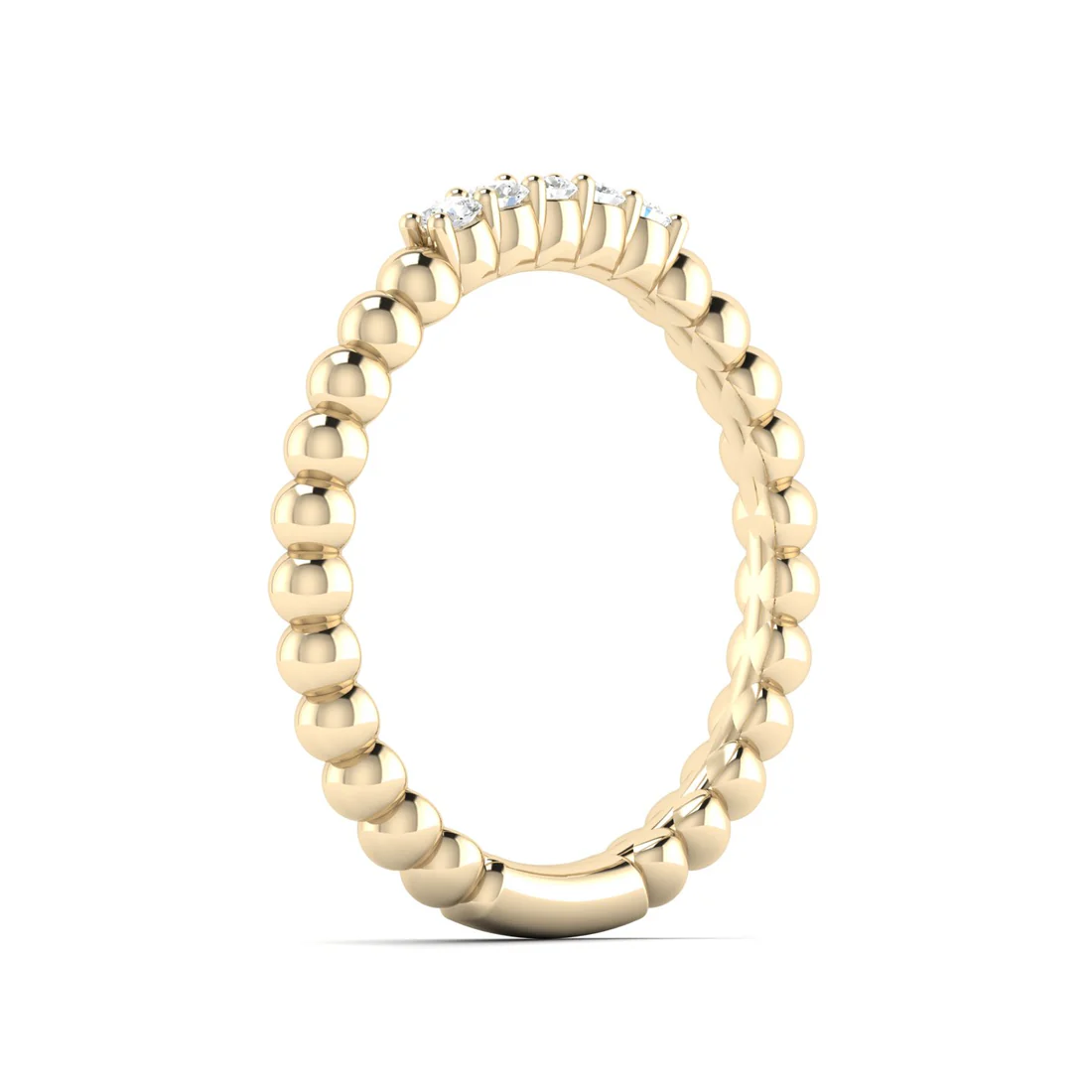 0.10Ctw Five Stone Bubble Stackable Wedding Band