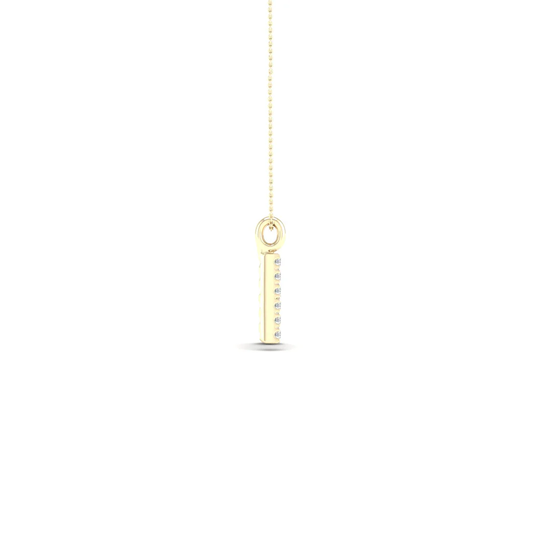 0.065CTW Lab Grown Diamond H Letter Pendant