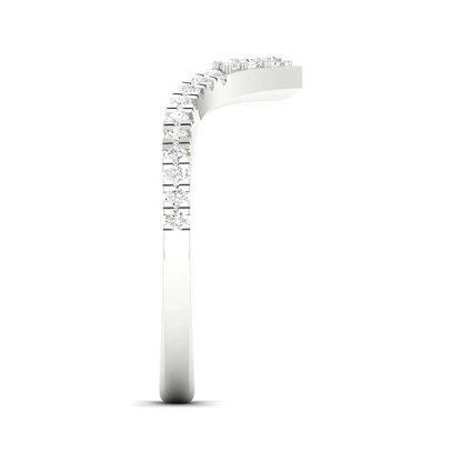 0.25Ctw Chevron Stackable Fashion Wedding Band