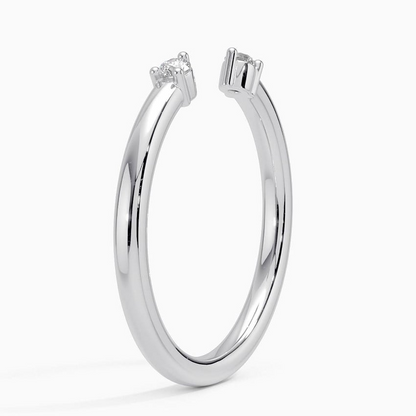 0.05CTW Lab Grown Diamond Open Shank Adjustable Wedding Band