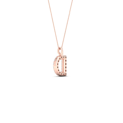 0.065CTW Lab Grown Diamond D Initial Pendant