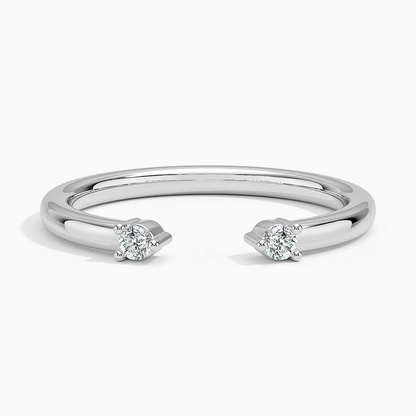 0.05CTW Lab Grown Diamond Open Shank Adjustable Wedding Band
