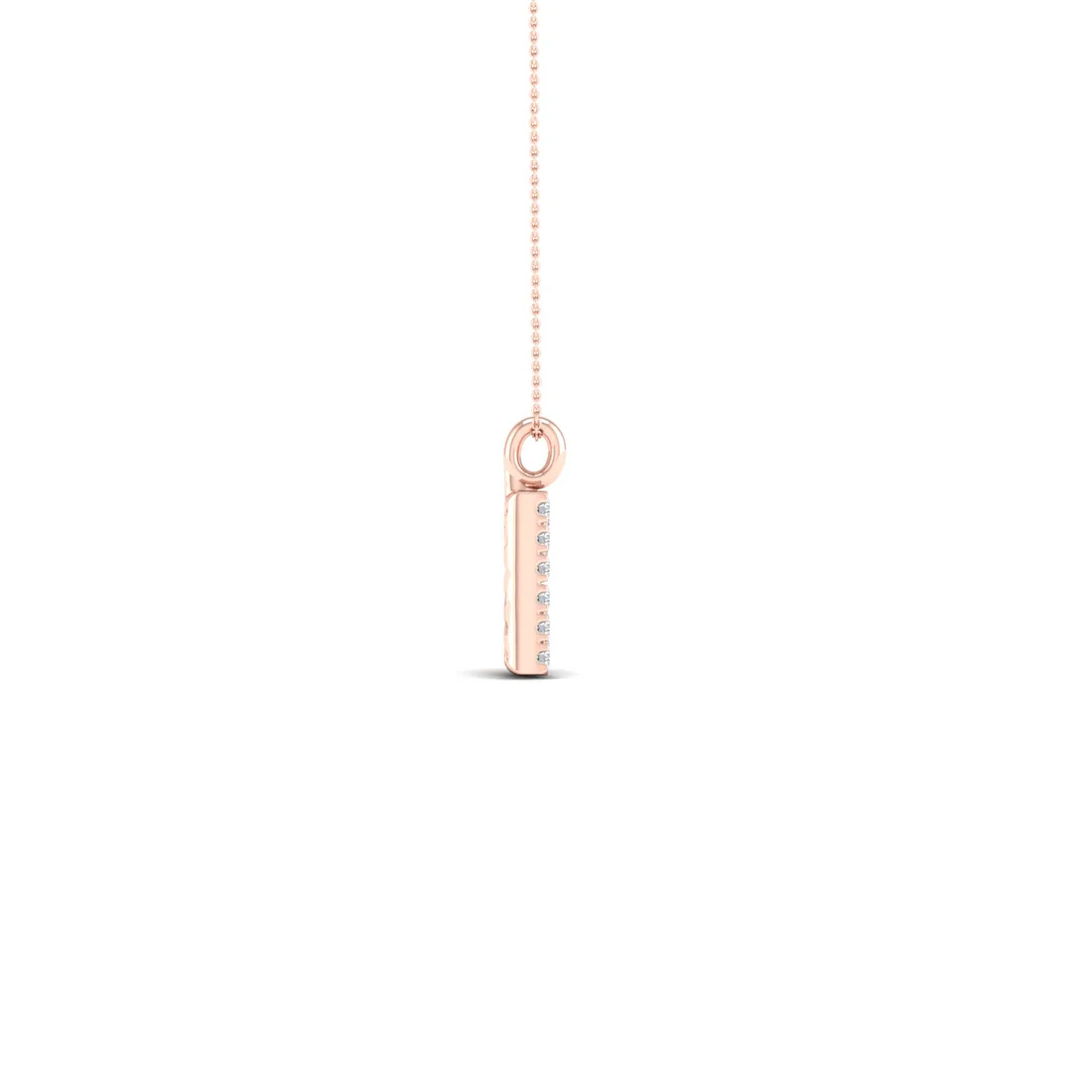 0.065CTW Lab Grown Diamond D Initial Pendant