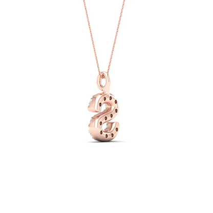 0.065 CTW Lab Grown Diamond S Letter Pendant