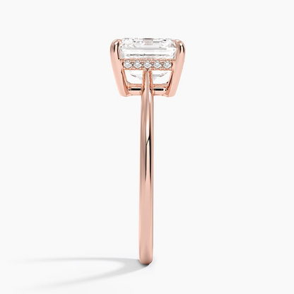 2 1/2CT Asscher Lab Grown Diamond Solitaire Ring