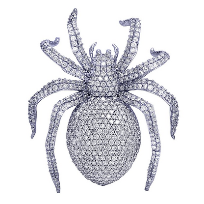 Custom Lab Grown Diamond 10K Gold Spider Pendant
