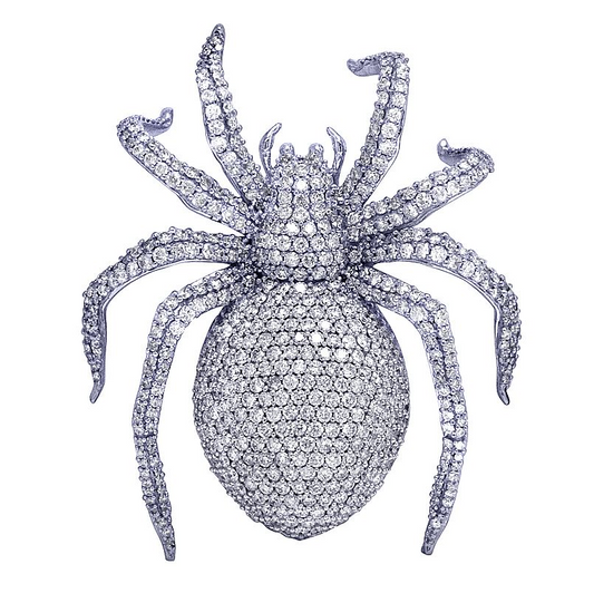 Custom Lab Grown Diamond 10K Gold Spider Pendant