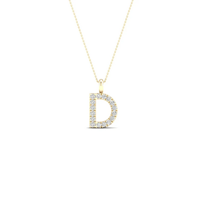 0.065CTW Lab Grown Diamond D Initial Pendant