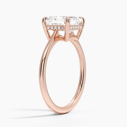 2 1/2CT Asscher Lab Grown Diamond Solitaire Ring