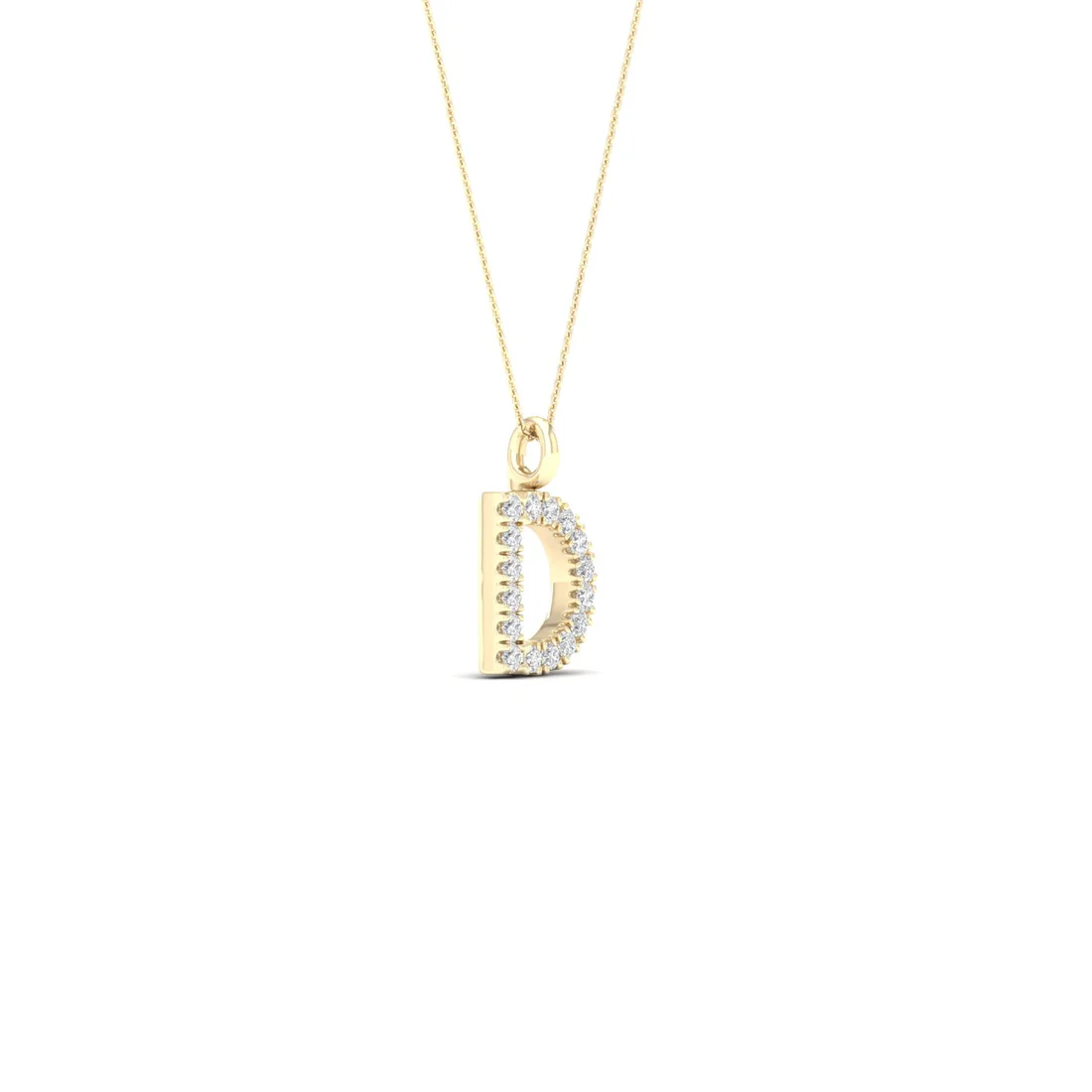 0.065CTW Lab Grown Diamond D Initial Pendant