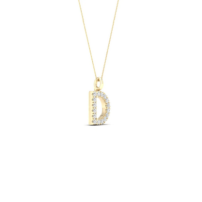 0.065CTW Lab Grown Diamond D Initial Pendant