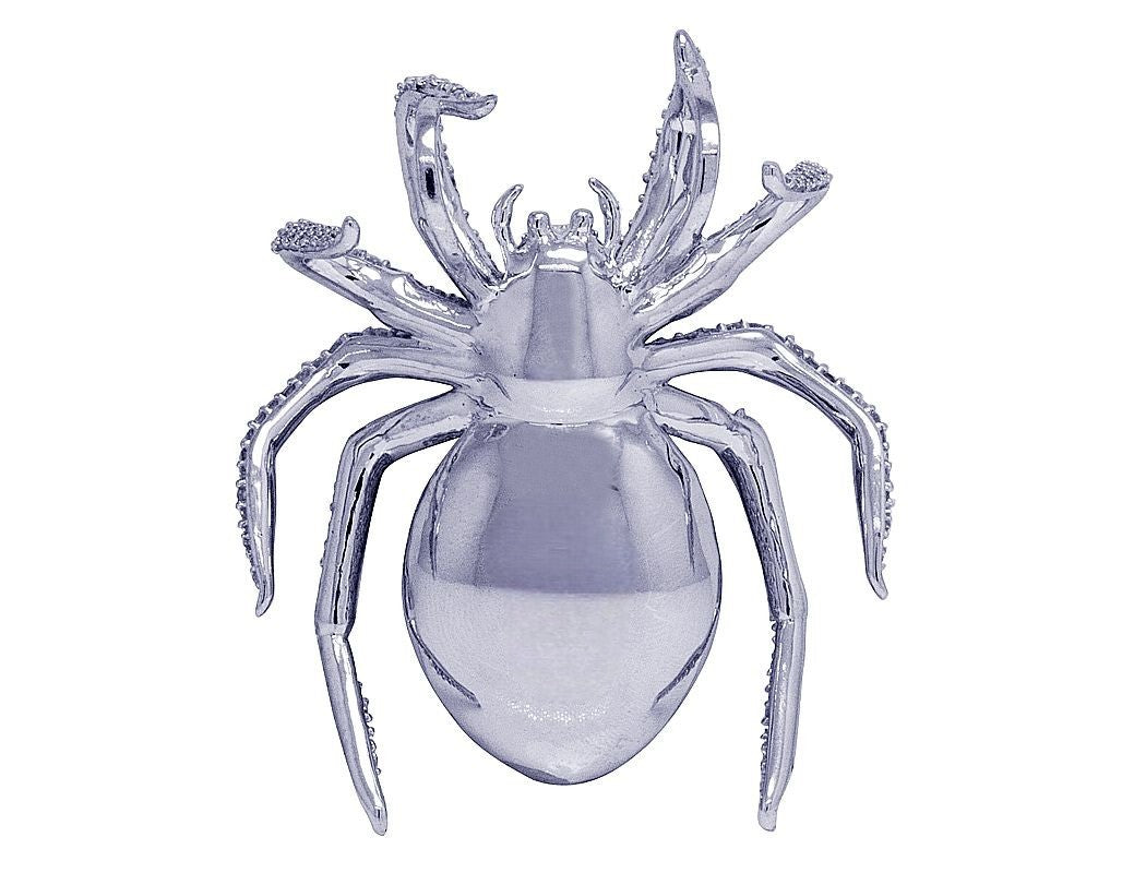Custom Lab Grown Diamond 10K Gold Spider Pendant