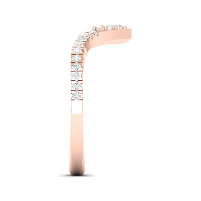 0.25Ctw Chevron Stackable Fashion Wedding Band