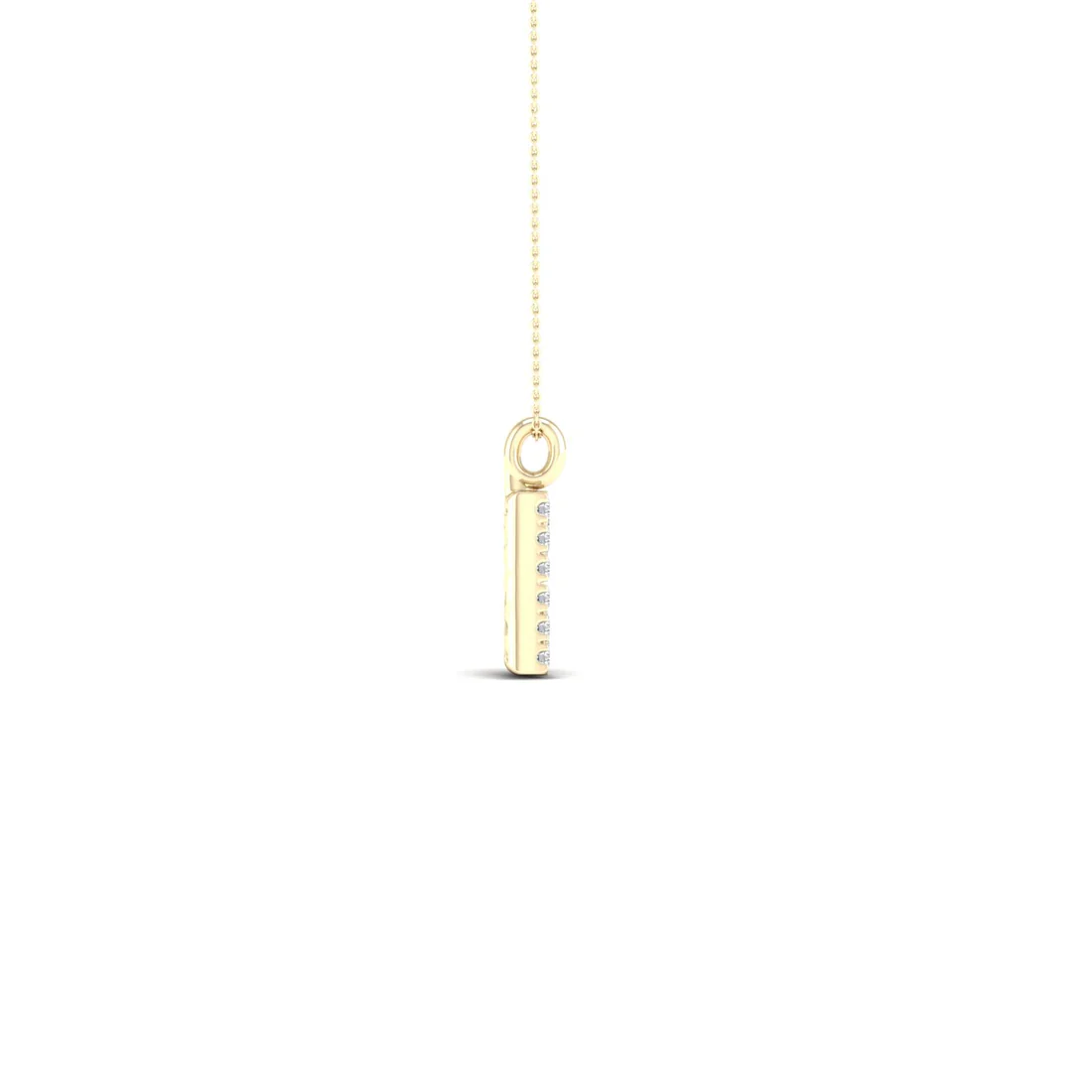 0.065CTW Lab Grown Diamond D Initial Pendant