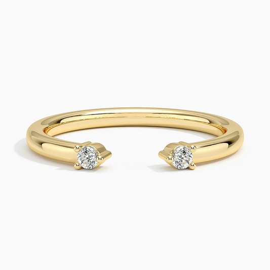 0.05CTW Lab Grown Diamond Open Shank Adjustable Wedding Band