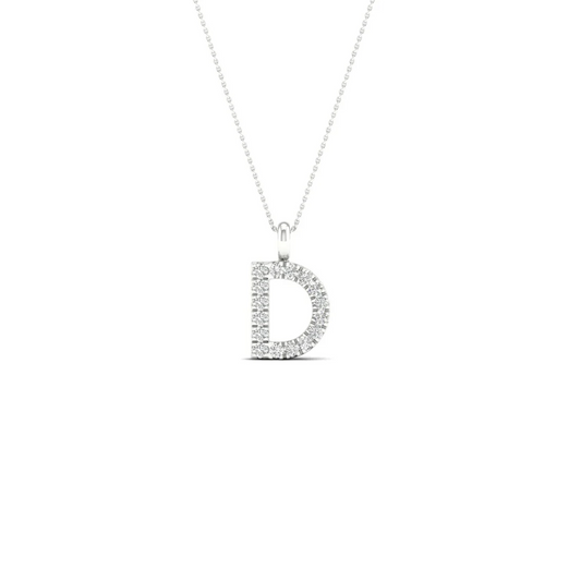 0.065CTW Lab Grown Diamond D Initial Pendant