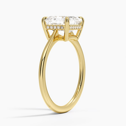 2 1/2CT Asscher Lab Grown Diamond Solitaire Ring