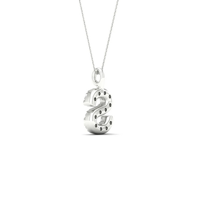 0.065 CTW Lab Grown Diamond S Letter Pendant