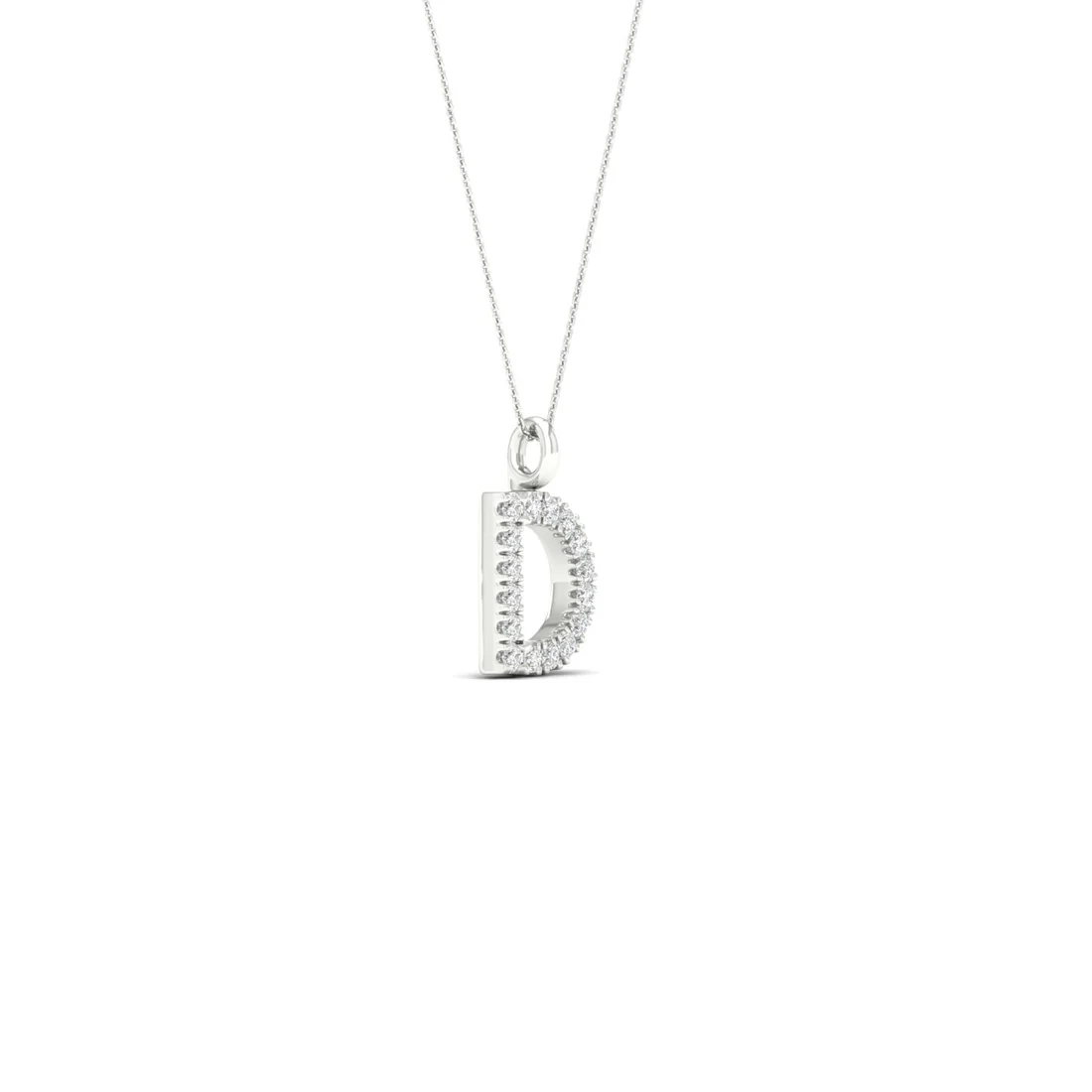 0.065CTW Lab Grown Diamond D Initial Pendant