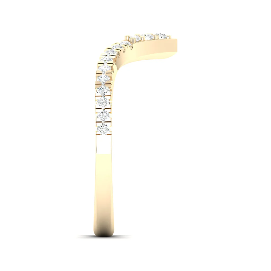 0.25Ctw Chevron Stackable Fashion Wedding Band