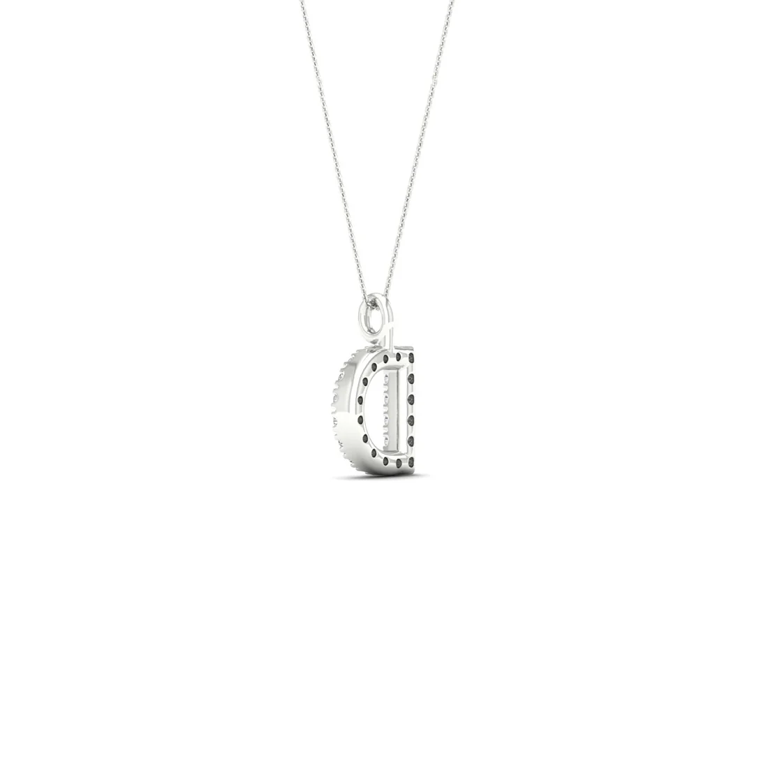 0.065CTW Lab Grown Diamond D Initial Pendant