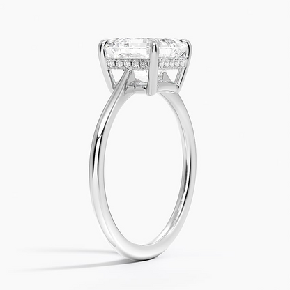 2 1/2CT Asscher Lab Grown Diamond Solitaire Ring