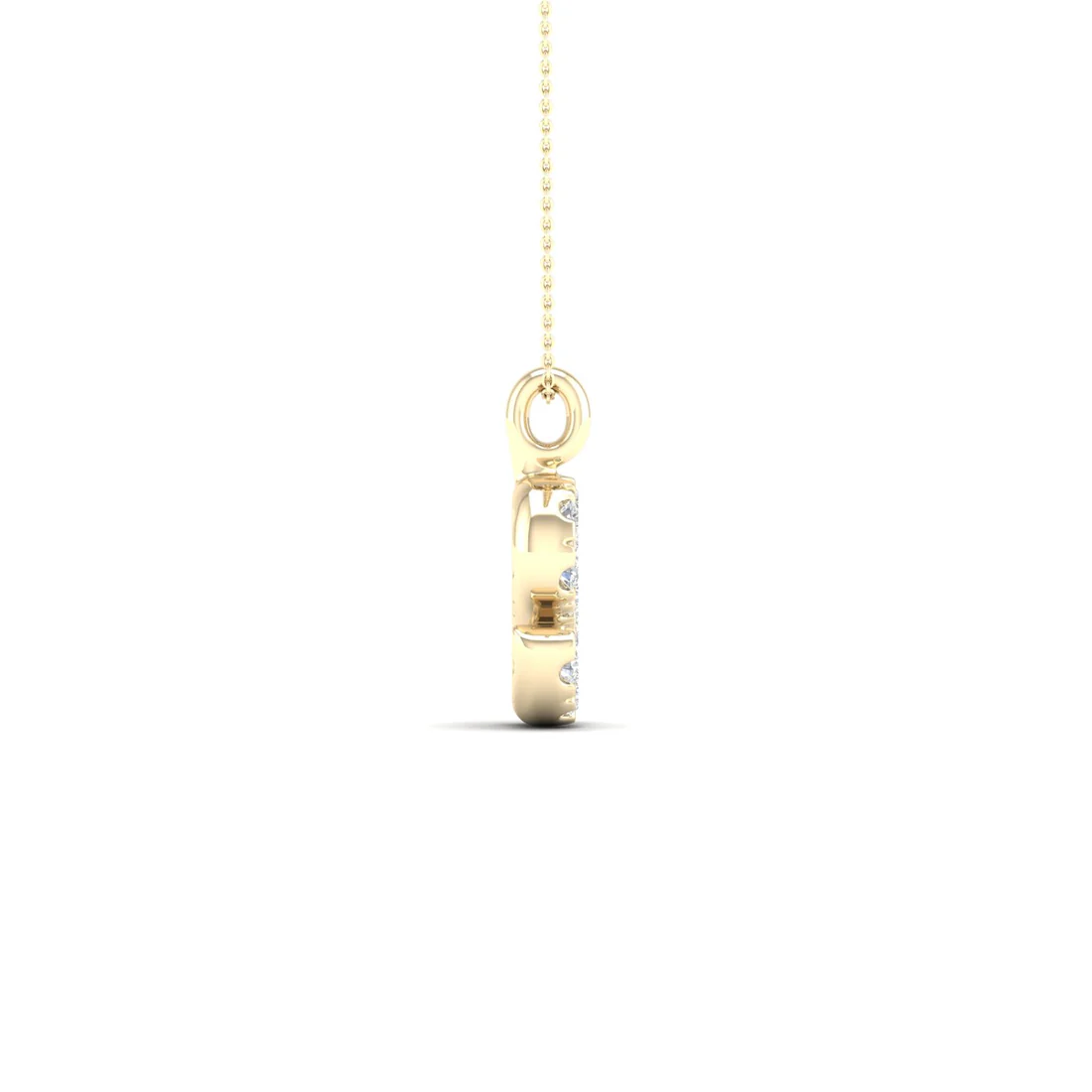 0.065 CTW Lab Grown Diamond S Letter Pendant